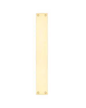 Click Here To Enlarge This Photo Of FB122B - Zoo Hardware Fulton & Bray Finger Plate to suit FB112B Pull Handle (425mm x 60mm) Polished Brass