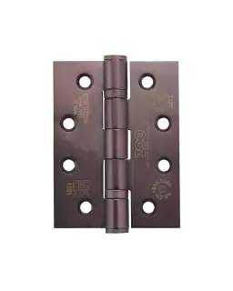 ZHSS243-ETB - Zoo Hardware Grade 13 CE Fire Rated Ball Bearing Hinges (Square) 102 x 76 x 3mm Etna Bronze