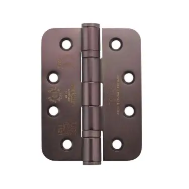 Click Here To Enlarge This Photo Of ZHSS243R-ETB - Zoo Hardware Grade 13 CE Fire Rated Ball Bearing Hinges (Radius) 102 x 76 x 3mm Etna Bronze