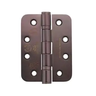 ZHSS243R-ETB - Zoo Hardware Grade 13 CE Fire Rated Ball Bearing Hinges (Radius) 102 x 76 x 3mm Etna Bronze