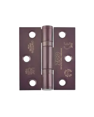 Click Here To Enlarge This Photo Of ZHSS7667S-ETB - Zoo Hardware Grade 11 CE Fire Rated Ball Bearing Hinges (Square) 76 x 67 x 2.5mm - Etna Bronze