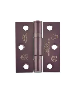 ZHSS7667S-ETB - Zoo Hardware Grade 11 CE Fire Rated Ball Bearing Hinges (Square) 76 x 67 x 2.5mm - Etna Bronze