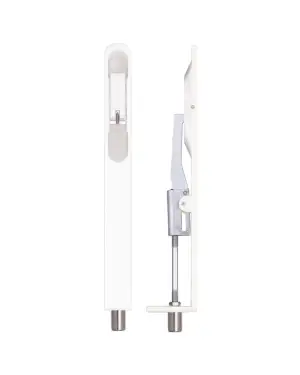 Click Here To Enlarge This Photo Of ZAS03RPCW - Zoo Hardware Lever Action Flush Bolt 200 x 20mm (Radius) Powder Coated White