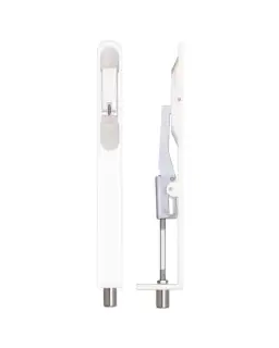ZAS03RPCW - Zoo Hardware Lever Action Flush Bolt 200 x 20mm (Radius) Powder Coated White