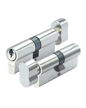 Click Here To Enlarge This Photo Of P5EP100CTNPE - Zoo Hardware P5 (Contract) Euro Profile Cylinder & Turn 100mm (50/50T) Nickel Plated