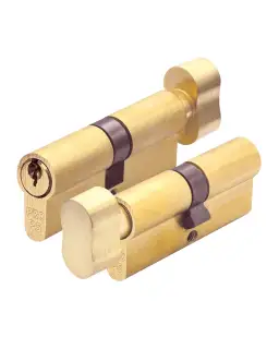 P5EP100CTSBE - Zoo Hardware P5 (Contract) Euro Profile Cylinder & Turn 100mm (50/50T) Satin Brass