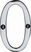 C1560 0-PC Heritage Brass Numeral 0 Face Fix 76mm (3") Polished Chrome Finish