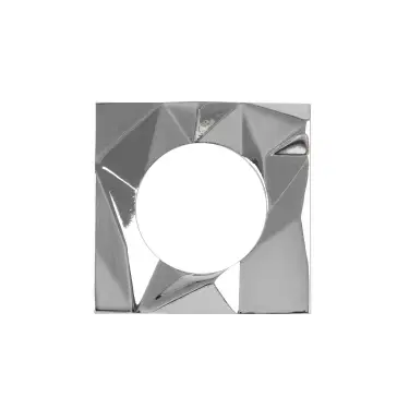 Click Here To Enlarge This Photo Of RMSQSR03-CP - Zoo Hardware Rosso Maniglie Spare 'Frattura' Square Rose Pack - Polished Chrome