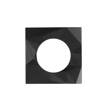 Click Here To Enlarge This Photo Of RMSQSR03-OMB - Zoo Hardware Rosso Maniglie Spare 'Frattura' Square Rose Pack - Oscuro Matt Black