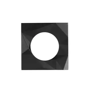 RMSQSR03-OMB - Zoo Hardware Rosso Maniglie Spare 'Frattura' Square Rose Pack - Oscuro Matt Black