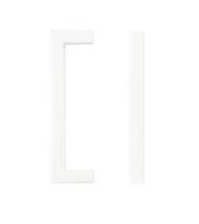 TDFPS-96-MW - Zoo Hardware Square Block Cabinet Pull Handle 96mm c/c Matt White Finish