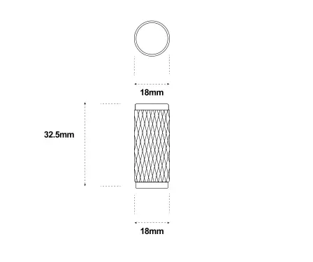 Click Here To Enlarge This Photo Of Eclipse 95611 18mm Knurled Cupboard Knob - Satin Nickel