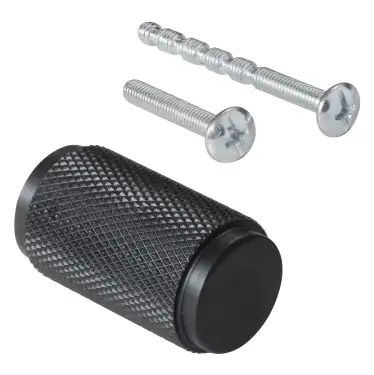 Click Here To Enlarge This Photo Of Eclipse 95612 18mm Knurled Cupboard Knob - Matt Black