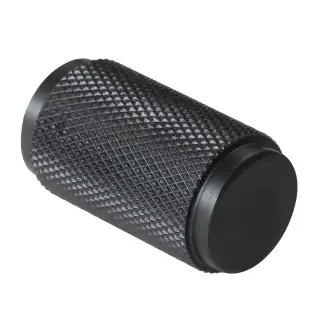 Eclipse 95612 18mm Knurled Cupboard Knob - Matt Black