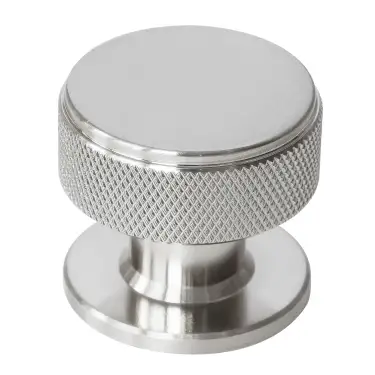 Click Here To Enlarge This Photo Of Eclipse 95601 34mm Knurled Cupboard Knob - Satin Nickel