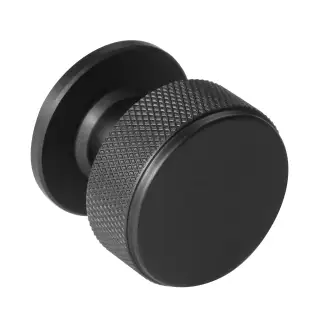 Eclipse 95602 34mm Knurled Cupboard Knob - Matt Black
