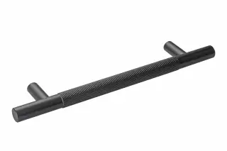 Eclipse 95622 128mm Knurled Cupboard Handle - Matt Black
