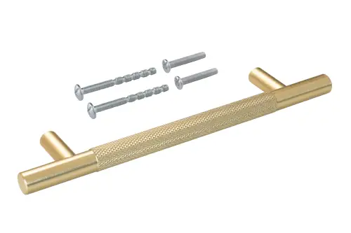 Click Here To Enlarge This Photo Of Eclipse 95624 128mm Knurled Cupboard Handle - Satin Brass