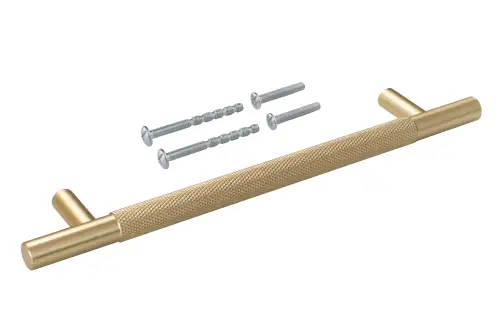 Click Here To Enlarge This Photo Of Eclipse 95634 160mm Knurled Cupboard Handle - Satin Brass