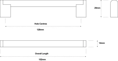 Click Here To Enlarge This Photo Of Eclipse 95641 128mm Cabinet Handle - Satin Nickel