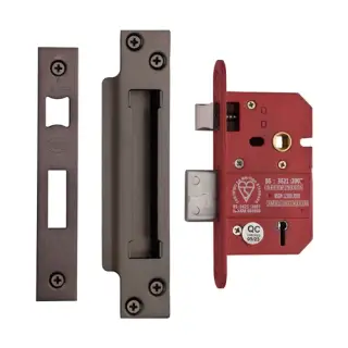 YKSLBS52N-MB - M.Marcus York British Standard 5 Lever Sashlock 64mm (45mm backset)  - Matt Bronze Finish