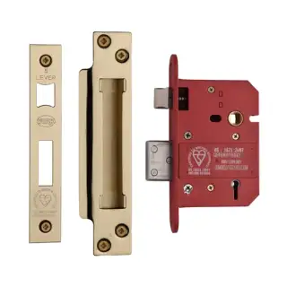 YKSLBS53N-PB - M.Marcus York British Standard 5 Lever Sashlock 76mm (57mm backset)  - Polished Brass Finish