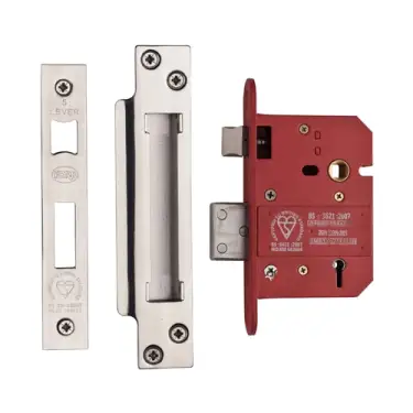 Click Here To Enlarge This Photo Of YKSLBS53N-PC&PN - M.Marcus York British Standard 5 Lever Sashlock 76mm (57mm backset)  - Polished Chrome Finish