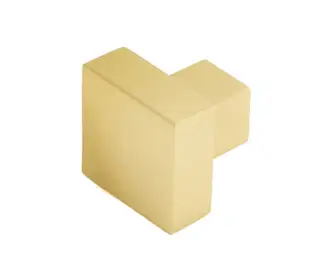 BUR201SB Frelan Hardware Burlington Trafalgar 30mm Square Cupboard Knob Satin Brass