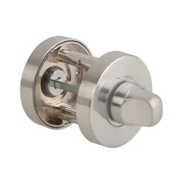 Click Here To Enlarge This Photo Of JTA5502 Jigtech Satin Nickel Round Bathroom Turn & Release Set