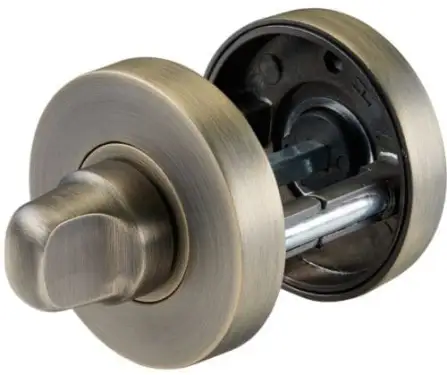 Click Here To Enlarge This Photo Of JTA5506 Jigtech Matt Antique Brass Round Bathroom Turn & Release Set