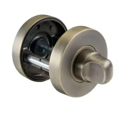 Click Here To Enlarge This Photo Of JTA5506 Jigtech Matt Antique Brass Round Bathroom Turn & Release Set