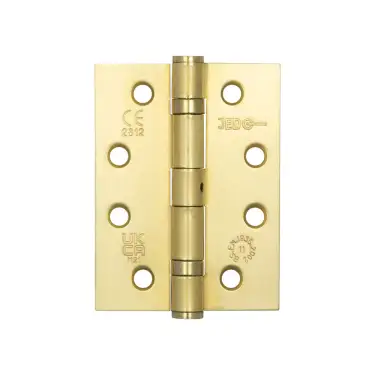 Click Here To Enlarge This Photo Of J8500SB Frelan Hardware Jedo Grade 11 Steel Ball Bearing Hinges 102mm x 76mm x 2.7mm - Satin Brass