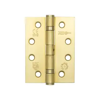 J8500SB Frelan Hardware Jedo Grade 11 Steel Ball Bearing Hinges 102mm x 76mm x 2.7mm - Satin Brass