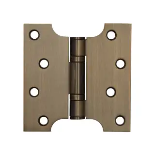 J9449AB Frelan Hardware Jedo Parliament Ball Bearing Hinges 102mm x 102mm x 3mm Antique Brass (G201 Stainless Steel)