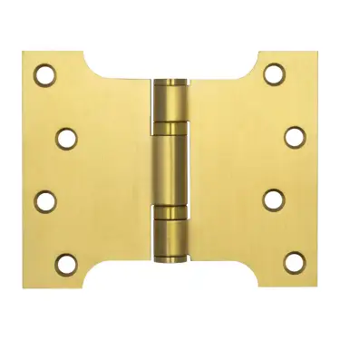 Click Here To Enlarge This Photo Of J9459SB Frelan Hardware Jedo Parliament Ball Bearing Hinges 102mm x 127mm x 3mm Satin Brass (G201 Stainless Steel)
