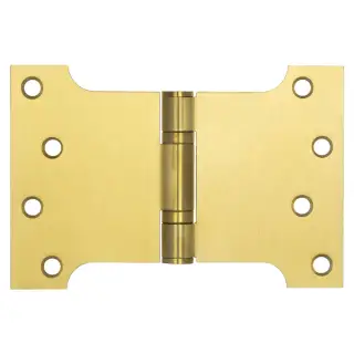 J9469SB Frelan Hardware Jedo Parliament Ball Bearing Hinges 102mm x 152mm x 3mm Satin Brass (G201 Stainless Steel)