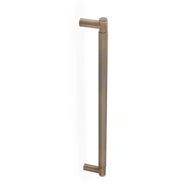 Click Here To Enlarge This Photo Of AW500-450-AB - Alexander & Wilks Spitfire Diamond Knurled Bolt Through Pull Handle 450mm c/c - Antique Brass