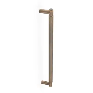 AW500-450-AB - Alexander & Wilks Spitfire Diamond Knurled Bolt Through Pull Handle 450mm c/c - Antique Brass