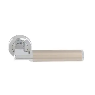 SZR140CPSN - Carlisle Brass Serozzetta 'Cendio' Lever on Rose - Polished Chrome / Satin Nickel