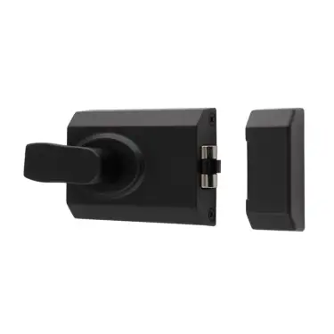 Click Here To Enlarge This Photo Of RCB8260MB - Carlisle Brass Eurospec Rim Cylinder 60mm Rollerbolt Nightlatch c/w Cylinder - Matt Black