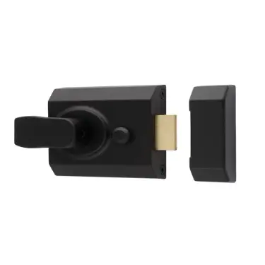 Click Here To Enlarge This Photo Of RCN8260MB - Carlisle Brass Eurospec Rim Cylinder 60mm Nightlatch c/w Cylinder - Matt Black