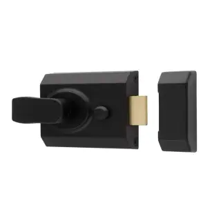 RCN8260MB - Carlisle Brass Eurospec Rim Cylinder 60mm Nightlatch c/w Cylinder - Matt Black