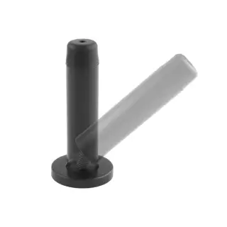 AA21S/MB - Carlisle Brass Sprung Wall Mounted Doorstop on Rose - Matt Black