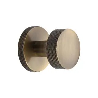 HLS8805-AT Heritage Brass Knightsbridge Knurled Knob on Knurled Concealed base Antique Brass finish
