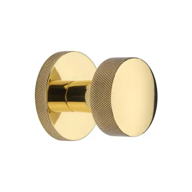 Click Here To Enlarge This Photo Of HLS8805-PB Heritage Brass Knightsbridge Knurled Knob on Knurled Concealed base Polished Brass finish