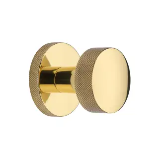 HLS8805-PB Heritage Brass Knightsbridge Knurled Knob on Knurled Concealed base Polished Brass finish
