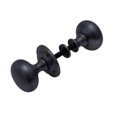 Click Here To Enlarge This Photo Of RIM V980-BKMT Heritage Brass Victoria Rim Knob Matt Black finish