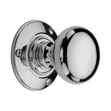 Click Here To Enlarge This Photo Of V876-PC Heritage Brass Mortice Knob on Rose Chester Design Polished Chrome finish