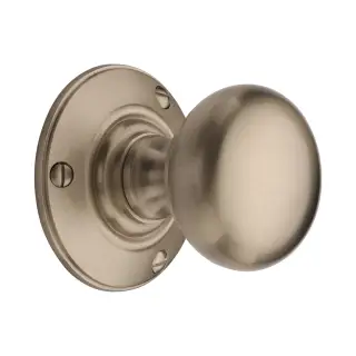 V876-SN Heritage Brass Mortice Knob on Rose Chester Design Satin Nickel finish
