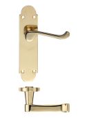 FB012 - Zoo Hardware Fulton & Bray 'Oxford' Lever Latch Handles on Backplate (170 x 42mm) Polished Brass